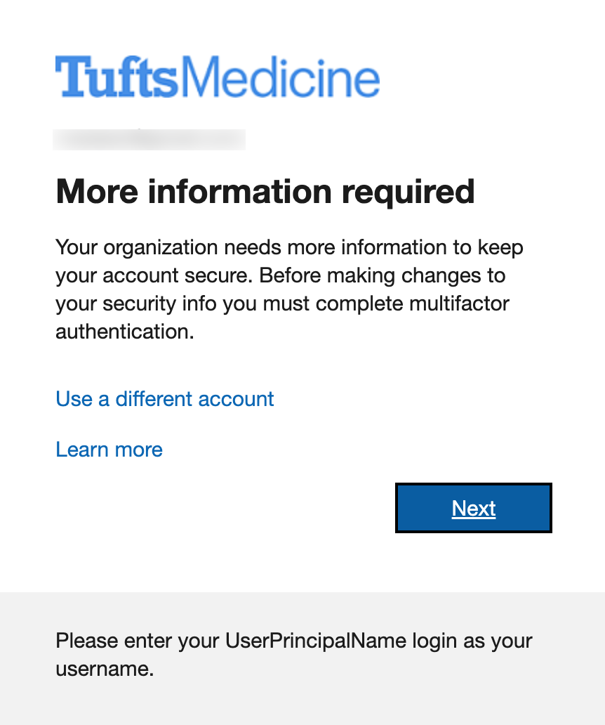 More information required page