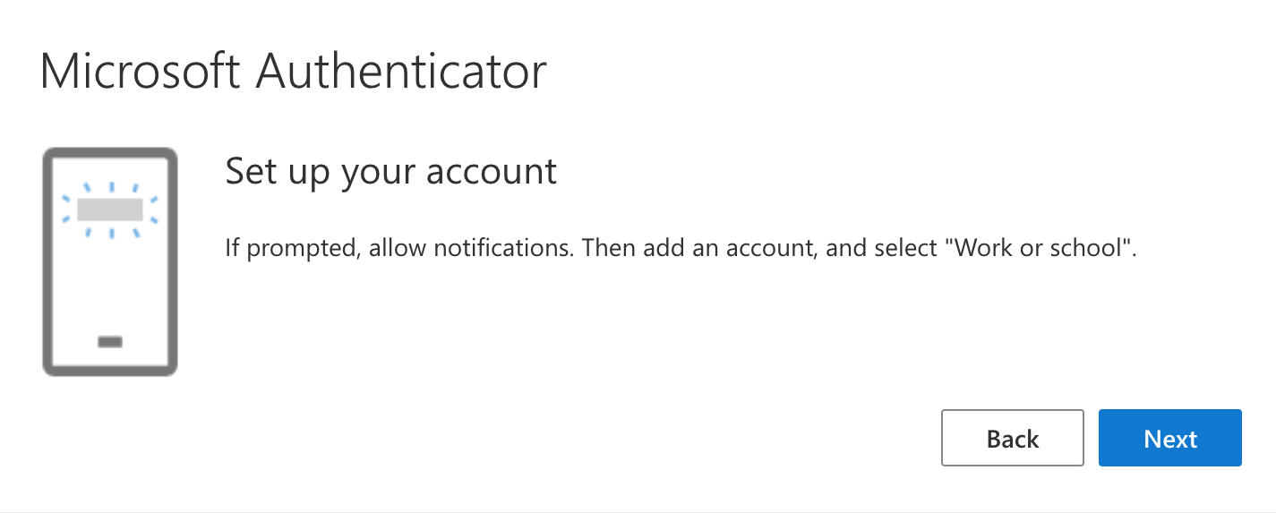 Authenticator app setup instructions