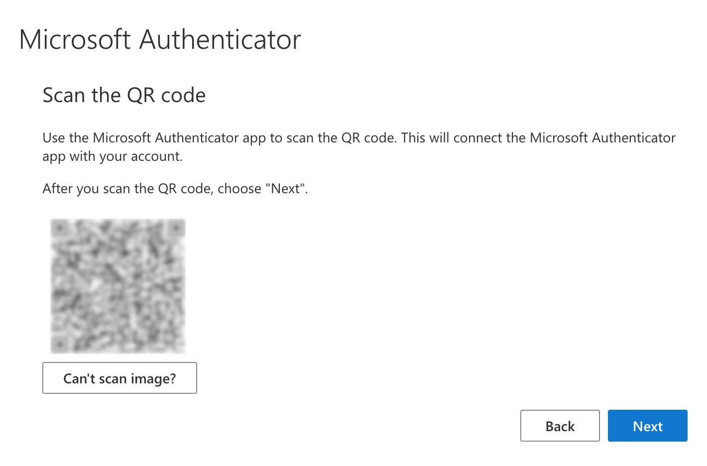 QR code scanning page