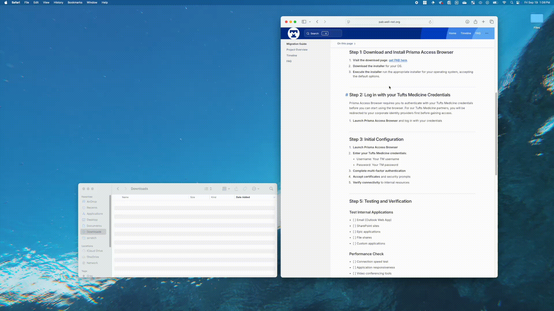 Complete Mac installation process